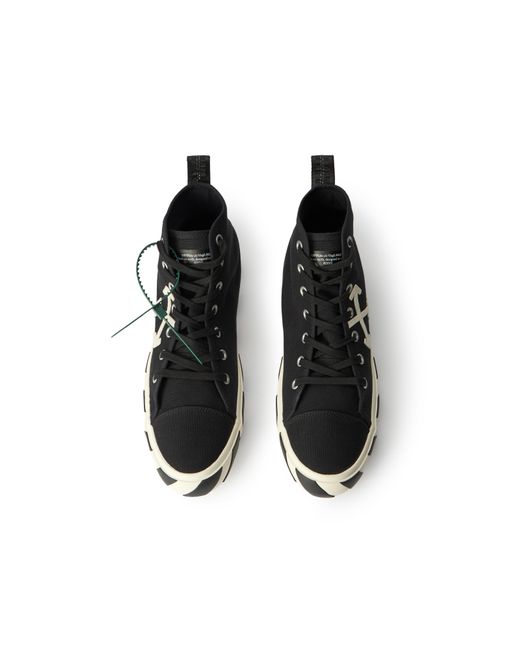 Off-White c/o Virgil Abloh Black Mid Top Vulcanized Sneakers for men