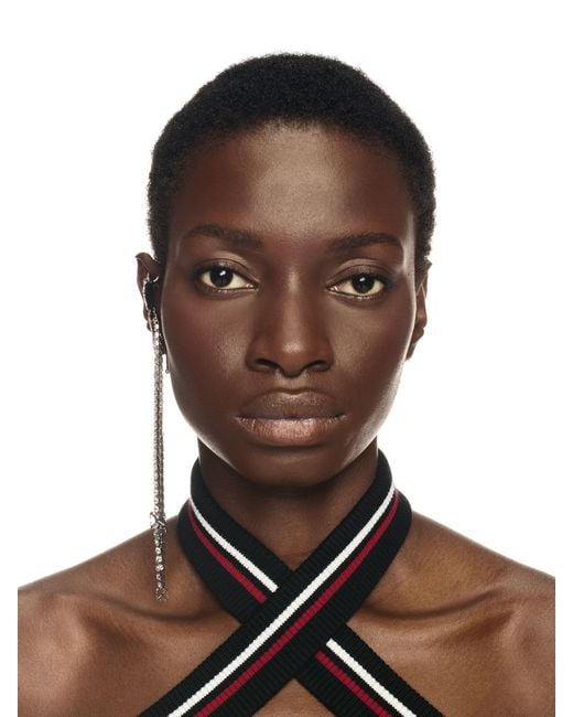 Off-White c/o Virgil Abloh Brown Butterfly Pendant Earring