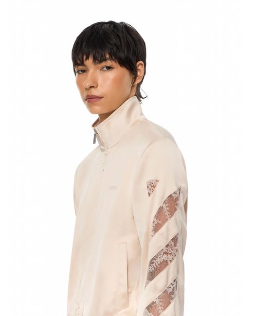 Off-White c/o Virgil Abloh Natural Diagonals Lace Satin Track Jacket