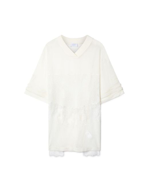 Off-White c/o Virgil Abloh White Lace & Mesh Sport Top