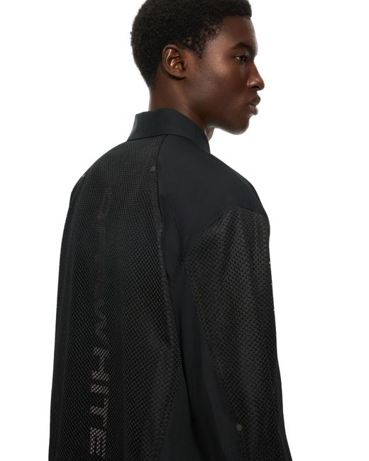 Off-White c/o Virgil Abloh Black Racing Staff Mesh Overshirt for men