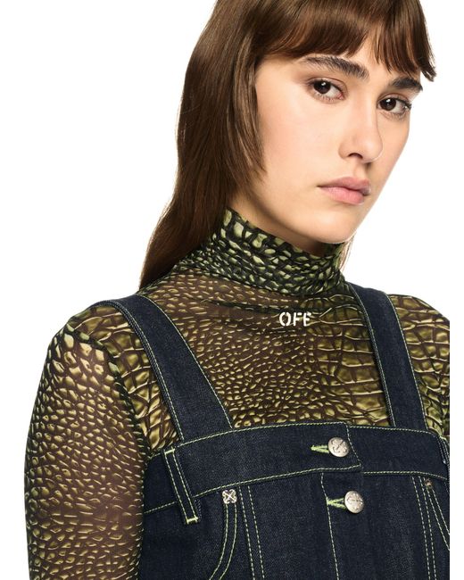 Off-White c/o Virgil Abloh Blue Denim Corset Top