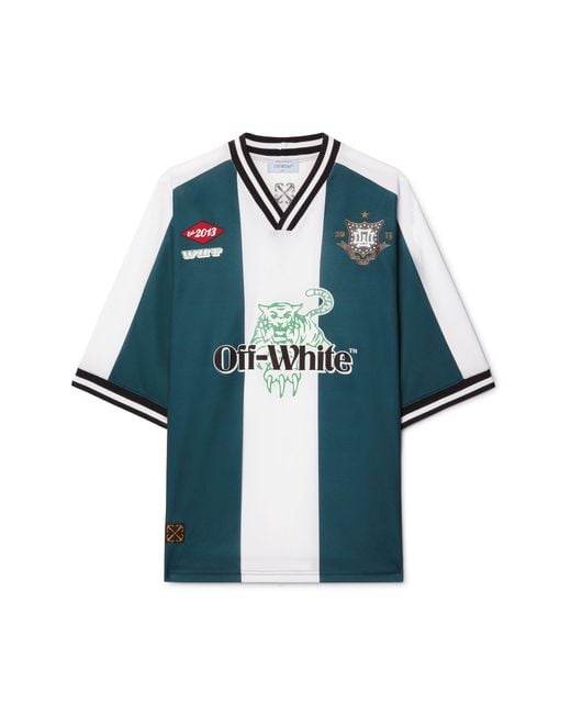 Off-White c/o Virgil Abloh Blue Tiger 23 Soccer S/S Tee for men