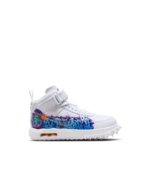 badminton wage dramatic NIKE X OFF-WHITE Air Force 1 Lace-up Sneakers in Blue | Lyst Canada