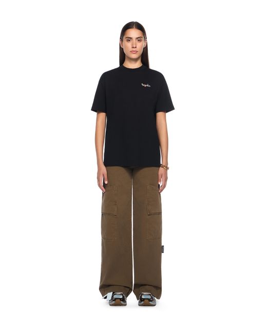 Off-White c/o Virgil Abloh Black T-Shirt With A Colorful Printed Logo