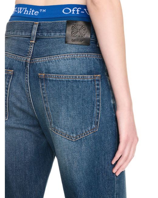 Off-White c/o Virgil Abloh Blue Cargo Wide Denim Pants