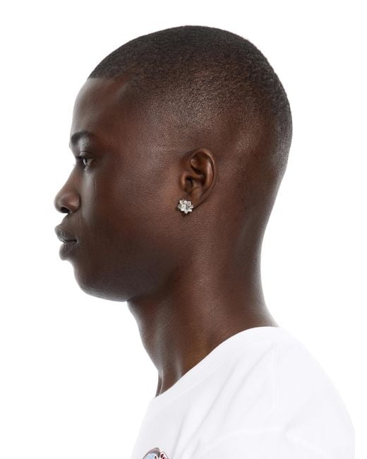 Off-White c/o Virgil Abloh Brown Bling Square Mono Earring for men