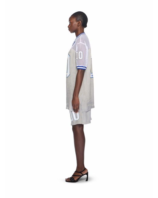 Off-White c/o Virgil Abloh Gray Dyed Vi Sat 00 Football Dress