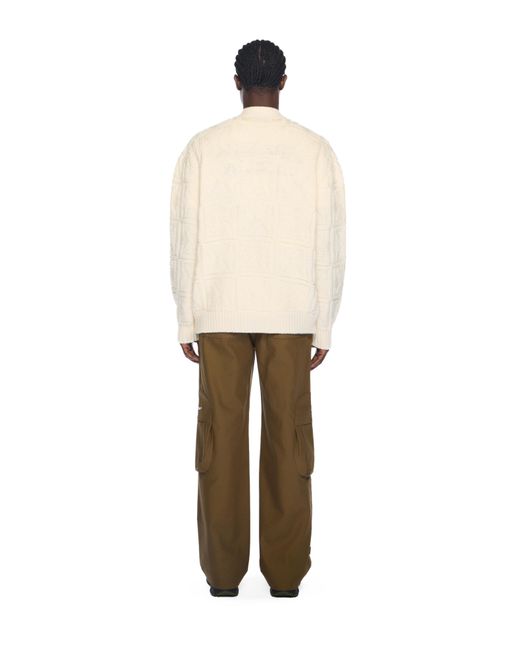 Off-White c/o Virgil Abloh Natural Arrow 3D Stitch Cardigan for men