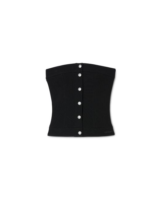 Off-White c/o Virgil Abloh Black Corset-Style Top