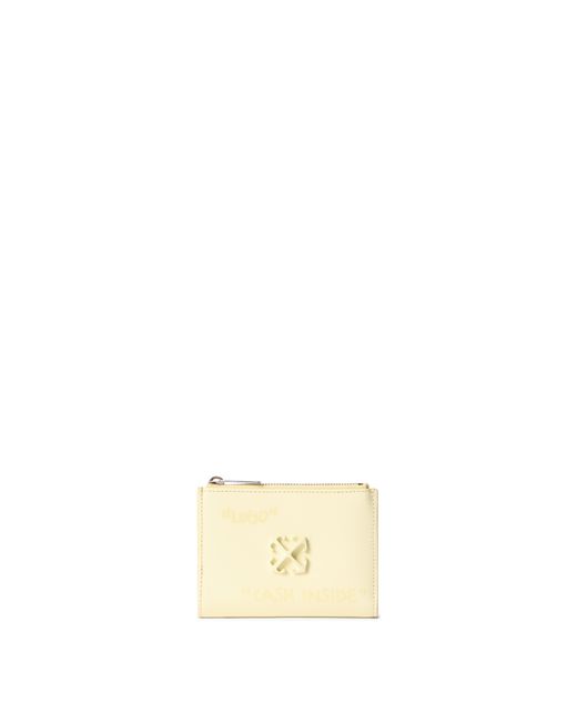 Off-White c/o Virgil Abloh Natural Jitney Quote Zip Bifold Wallet