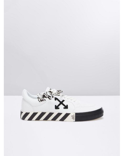 Off-White c/o Virgil Abloh White Vulc Striped Low-top Canvas Trainers for  men