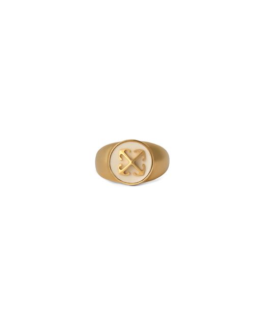 Off-White c/o Virgil Abloh White Round Arrow Ring