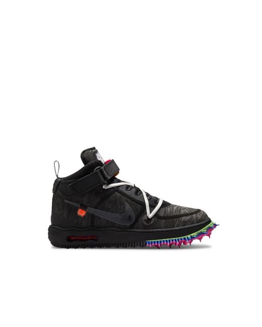 NIKE X OFF-WHITE Black Air Force 1 Mid "off-white for men