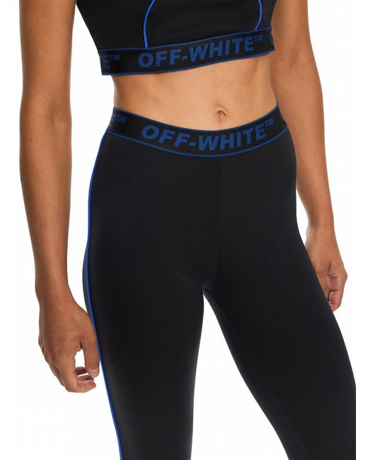 Off-White c/o Virgil Abloh Blue Logoband Lycra Leggings