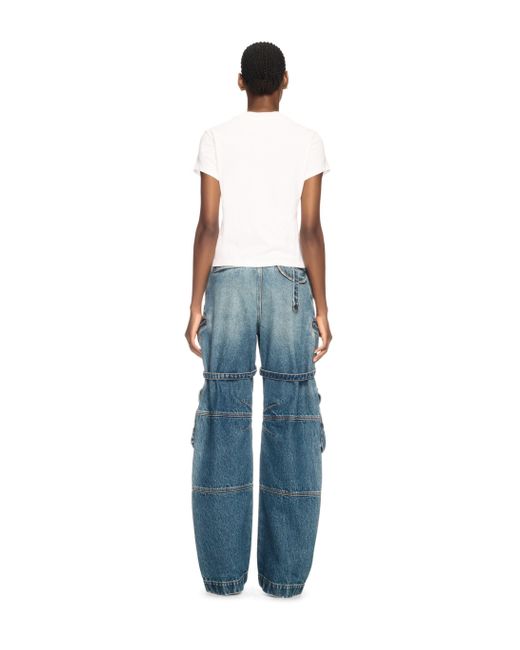 Jewel Mini Arrow Fitted Tee di Off-White c/o Virgil Abloh in Blue