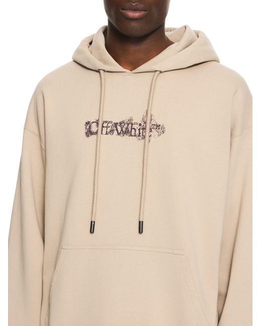 Off-White c/o Virgil Abloh Natural Heraldic Arrow Skate Hoodie for men