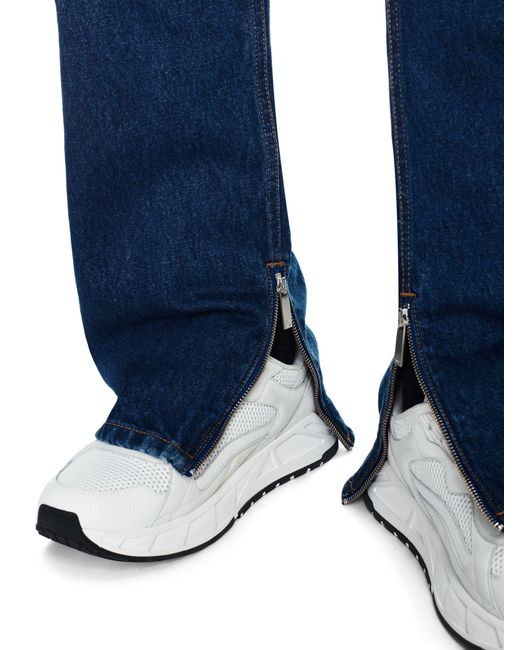 Off-White c/o Virgil Abloh Blue Arr Tab Zip Det Skate Jeans for men
