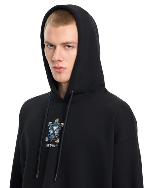 Off-White c/o Virgil Abloh Black Jewel Arrow Loose Hoodie for men