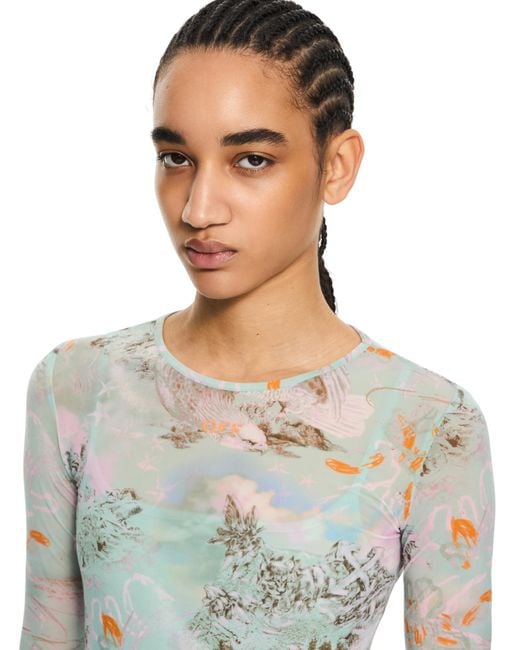 Off-White c/o Virgil Abloh Blue Light Jersey Storytelling Double Top