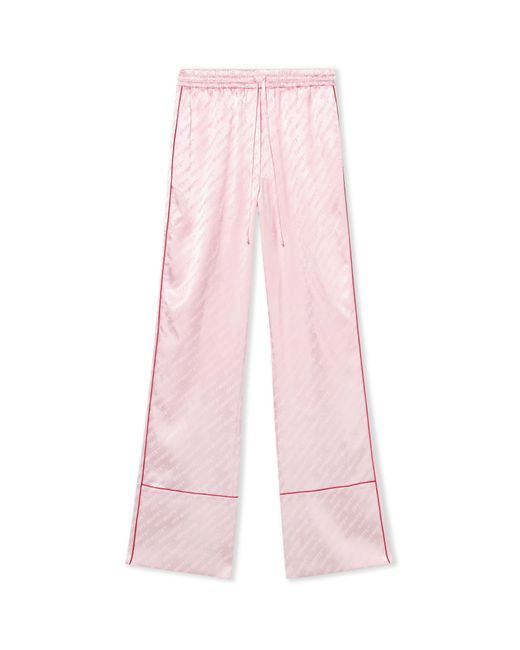 Off-White c/o Virgil Abloh Pink Jacquard Satin Pajama Pants