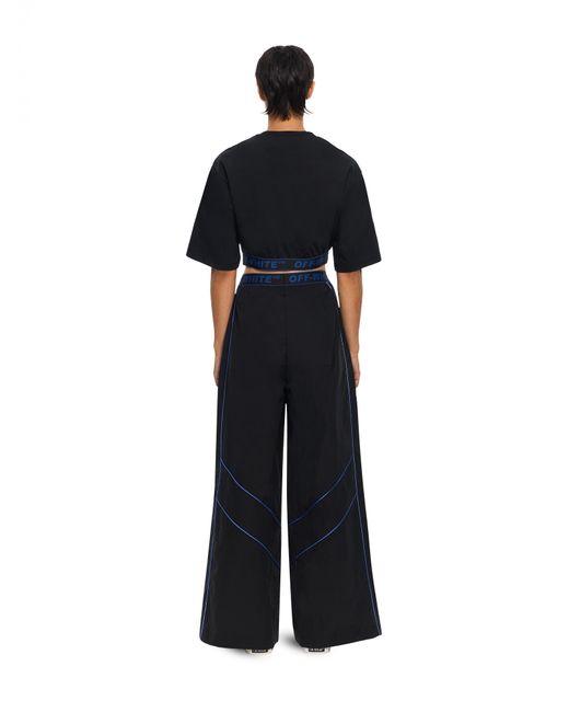 Off-White c/o Virgil Abloh Blue Logoband Nylon Pants