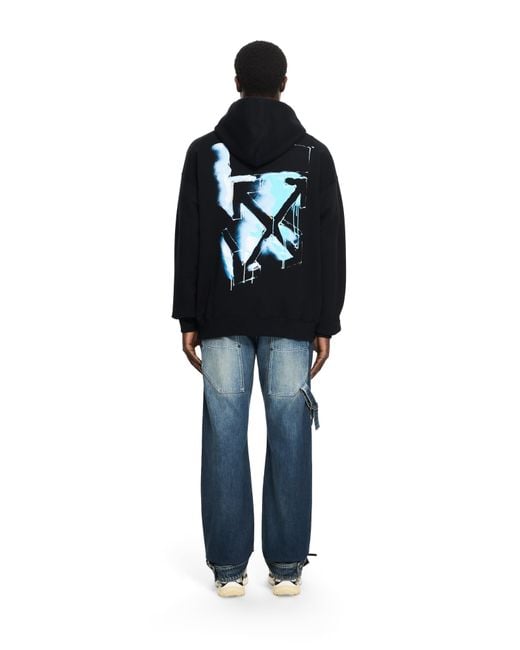 Off-White c/o Virgil Abloh Black 3D Spray Arrow Skate Hoodie for men