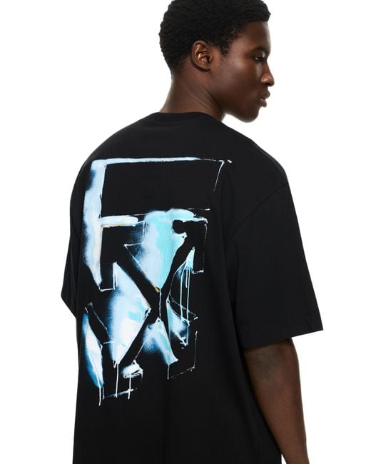 Off-White c/o Virgil Abloh Black 3D Spray Arrow Skate T-Shirt for men