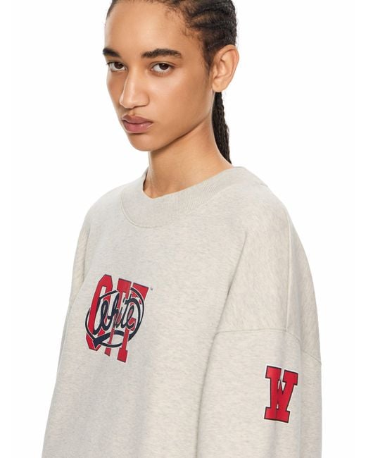 Off-White c/o Virgil Abloh White Off College Oversized Crewneck
