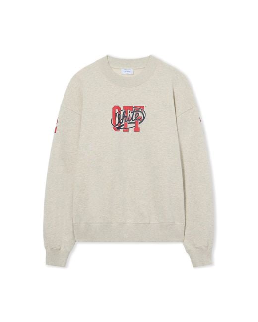 Off-White c/o Virgil Abloh White Off College Oversized Crewneck