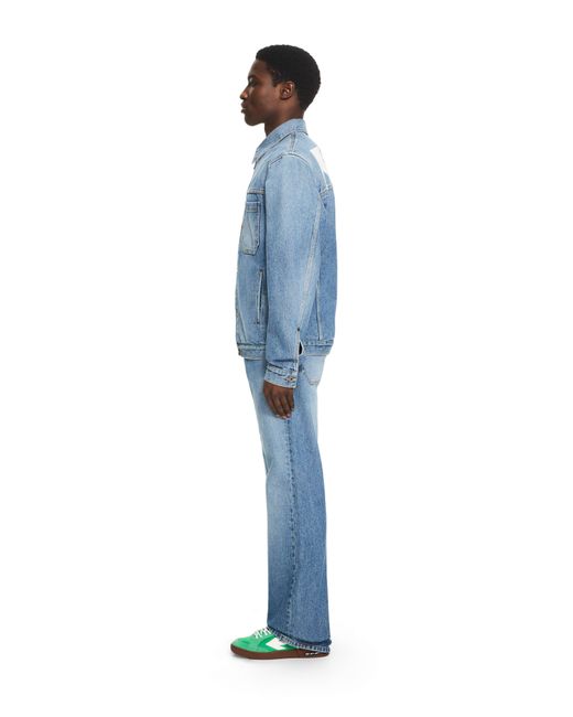 Off-White c/o Virgil Abloh Blue Half Arrow Denim Skate Jacket for men