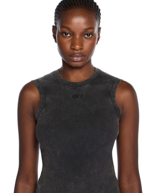 Off-White c/o Virgil Abloh Black Off Stamp Rib Kat Top