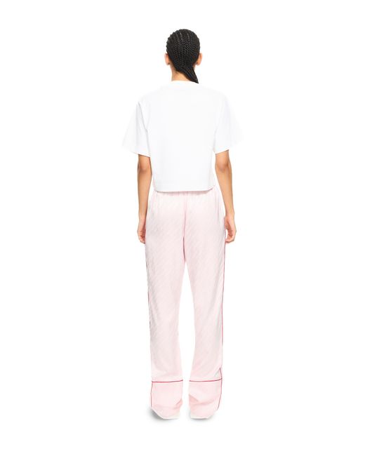 Off-White c/o Virgil Abloh Pink Jacquard Satin Pajama Pants