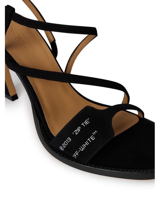 Off-White c/o Virgil Abloh Brown Zip Tie Loop Sandals