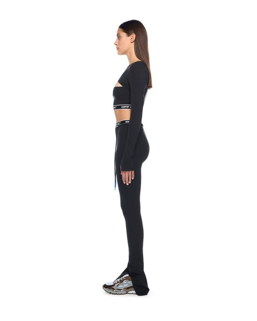 Off-White c/o Virgil Abloh Black Logoband Split Leggings