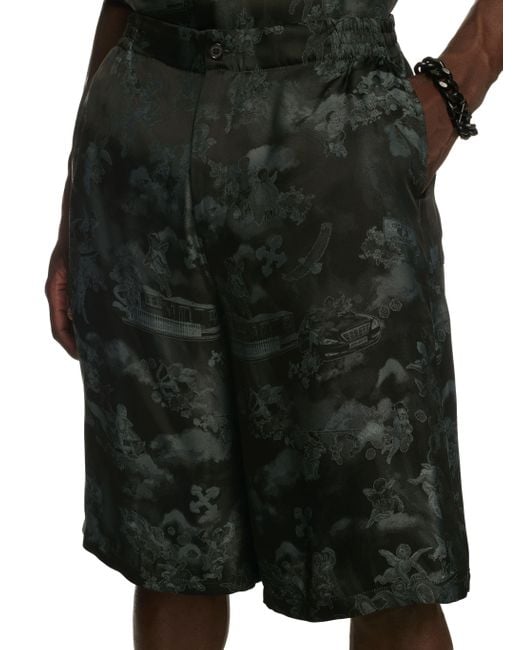 Off-White c/o Virgil Abloh Black Jacquard Fresco Bowling Shorts for men