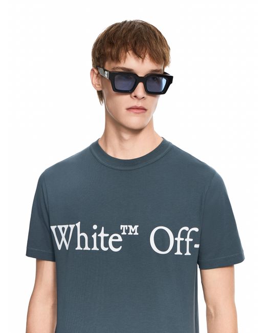 Off-White c/o Virgil Abloh Blue Bookish Scarf T-Shirt for men