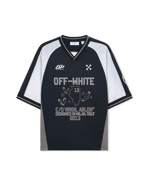 Off-White c/o Virgil Abloh Blue Eagle Team Soccer Top for men