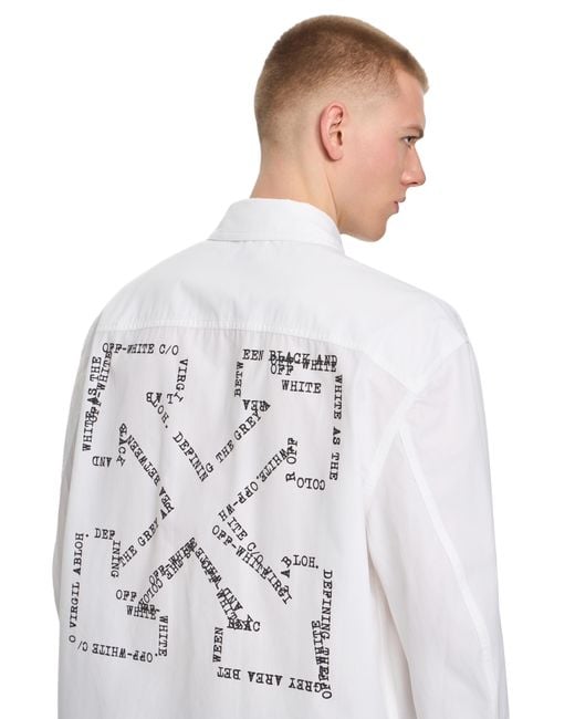 Off-White c/o Virgil Abloh White Type Arrow Poplin Overshirt for men