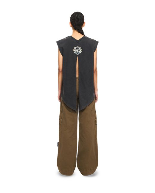 Off-White c/o Virgil Abloh Black Butterfly Patch Open Back Tank Top