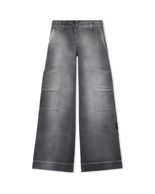 Off-White c/o Virgil Abloh Gray Denim Toybox Cargo Pants