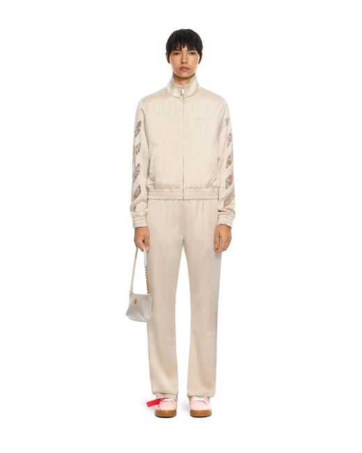 Off-White c/o Virgil Abloh Natural Diagonals Lace Satin Track Jacket