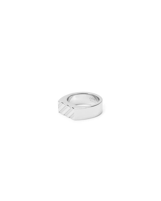 Off-White c/o Virgil Abloh White Diag Band Ring for men