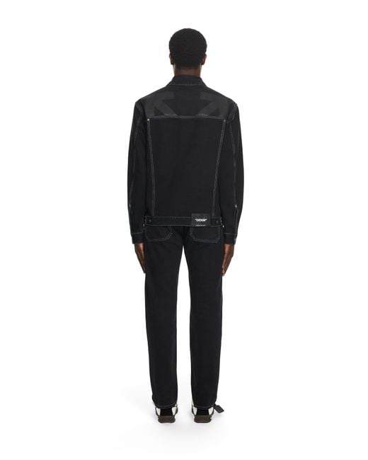 Off-White c/o Virgil Abloh Black Half Arrow Tapered Jeans for men