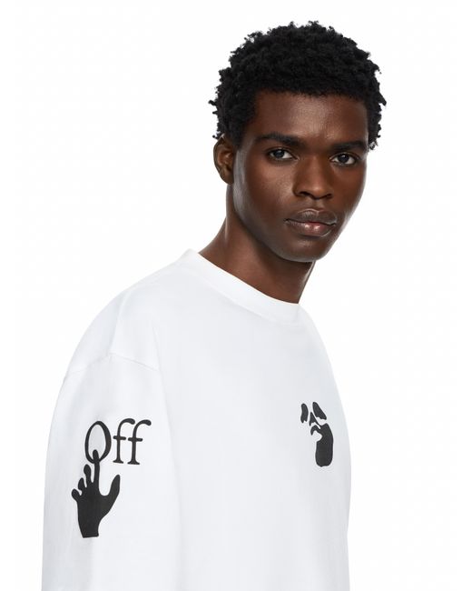 Off-White c/o Virgil Abloh White Swimming Logo Skate Short Sleeve T-Shirt for men
