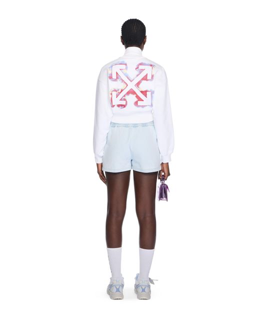 Off-White c/o Virgil Abloh White Water Arrow Crop Zip-Up Jacket