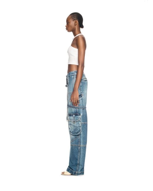 Off-White c/o Virgil Abloh Blue Coated Rowing Top
