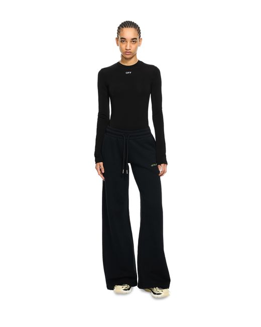 Off-White c/o Virgil Abloh Black Off Stamp Second Skin Long-Sleeved Crewneck