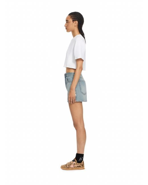 Off-White c/o Virgil Abloh White Off Stamp Rib Cropped Tee