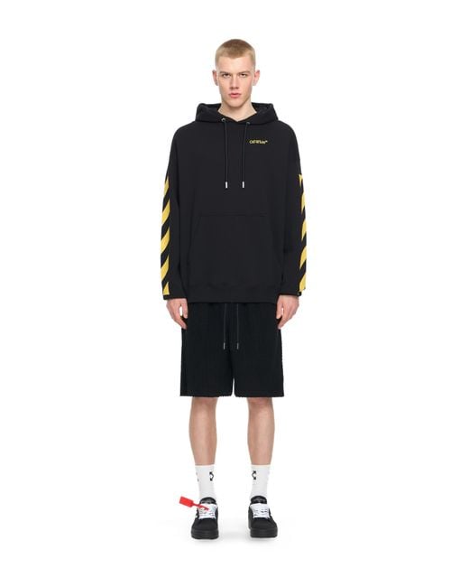 Off-White c/o Virgil Abloh Black Printed Hoodie for men